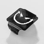 C4 LED Cube Light Filter Cover (translucent black smiley)