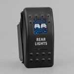 Rocker Switch for 4x4 Rear Work Lights Back Lit Blue