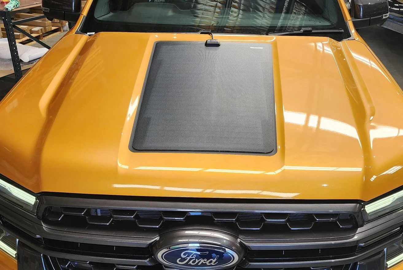 2023-Ranger-2 Bonnet Solar Panel - Ford Ranger Next Generation (2022-Current) 75-Watts - Image 1