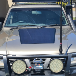 Bonnet Solar Panel - Nissan Patrol GU (Y61) Without bonnet scoop - 90-Watt