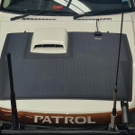 Bonnet Solar Panel - Nissan Patrol GU with scoop (2005-2016) 125-Watt